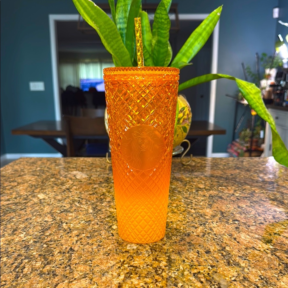 Starbucks Textured Orange Tumbler